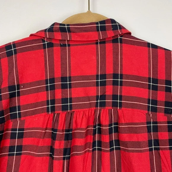 Madewell Central Shirt in Dahl Plaid Red XS - Picture 12 of 14